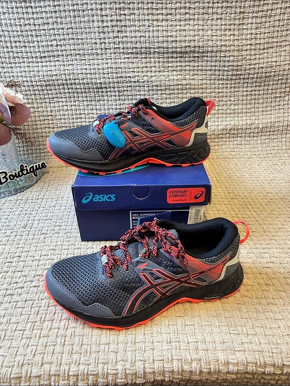 ASICS Gel-Sonoma 5 Women's Black & Red US 8.5 W NWT